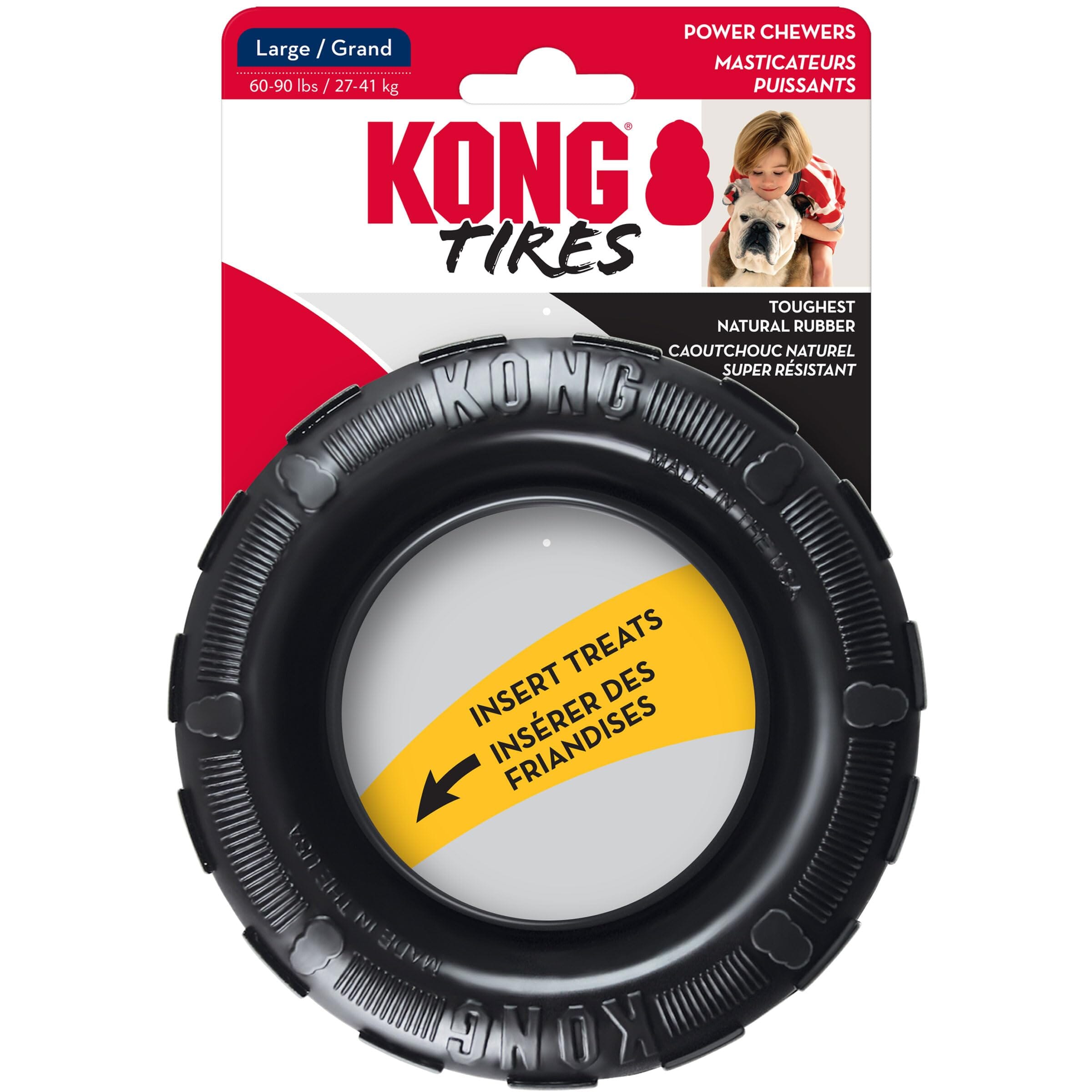Kong Extreme Tire Durable Power-Chewer Fetch Rubber Dog Toy - Large Default Title
