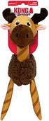 Kong Floofs Shakers Moose Fleece and Faux-Leather Crackle and Squeak Plush Dog Toy Medium
