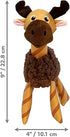 Kong Floofs Shakers Moose Fleece and Faux-Leather Crackle and Squeak Plush Dog Toy