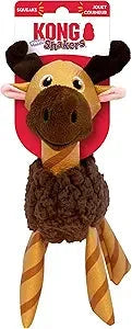 Kong Floofs Shakers Moose Fleece and Faux-Leather Crackle and Squeak Plush Dog Toy X-Small/Small