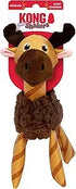 Kong Floofs Shakers Moose Fleece and Faux-Leather Crackle and Squeak Plush Dog Toy X-Small/Small