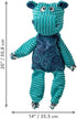 Kong Floppy Knots Hippo Internally Knotted Low-Stuffing Tug and Squeak Dog Toy - Jumbo