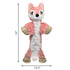 Kong Flopzie Fox Low-Stuffing and Squeaking Plush Dog Toy - Medium