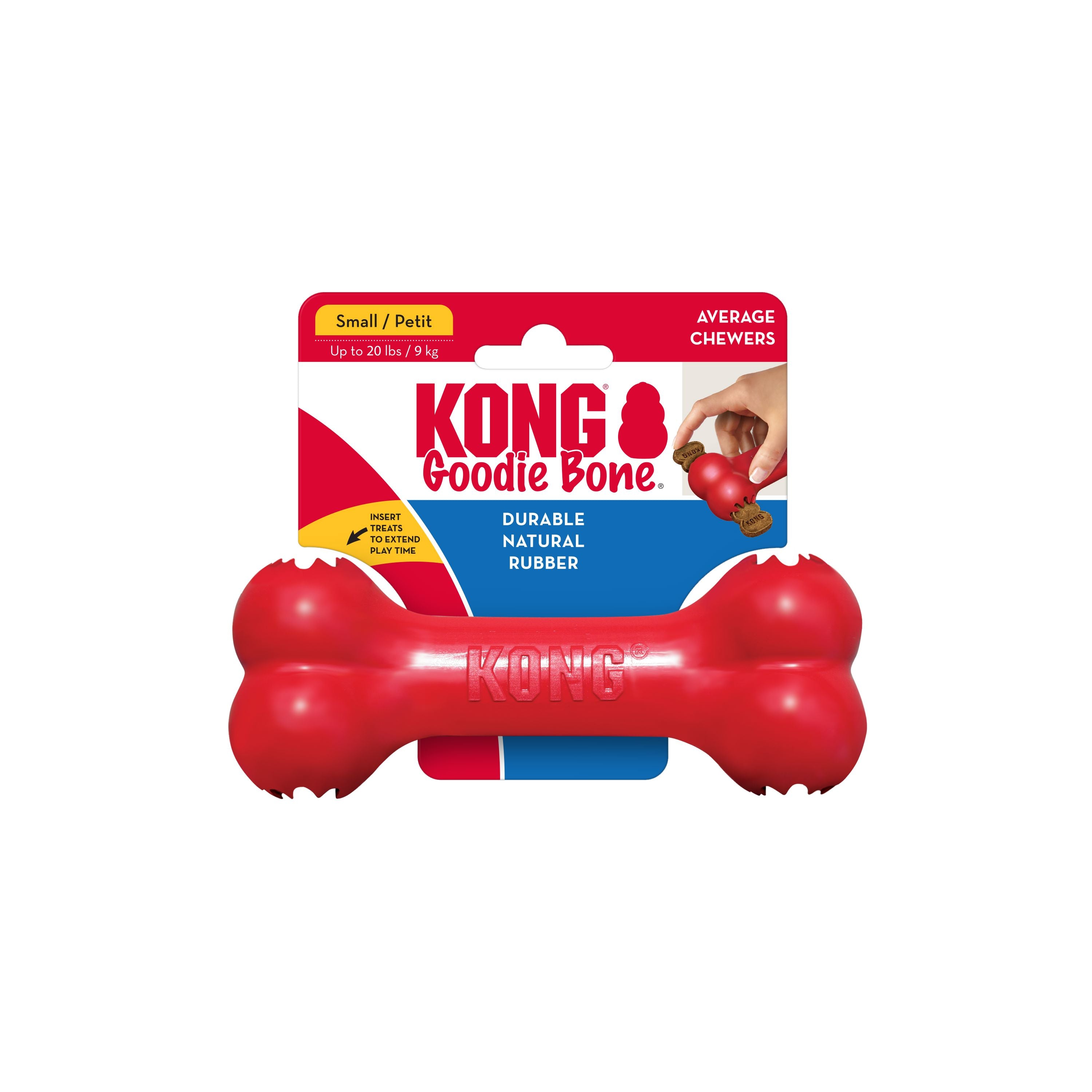 Kong Goodie Bone Treat Dispensing Durable Rubber Dog Toy - Medium