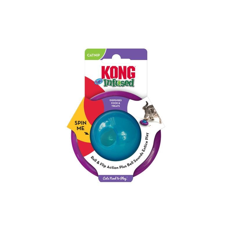 Kong Gyro Treat Dispensing and Spinning Catnip Infused Interactive Cat Toy  