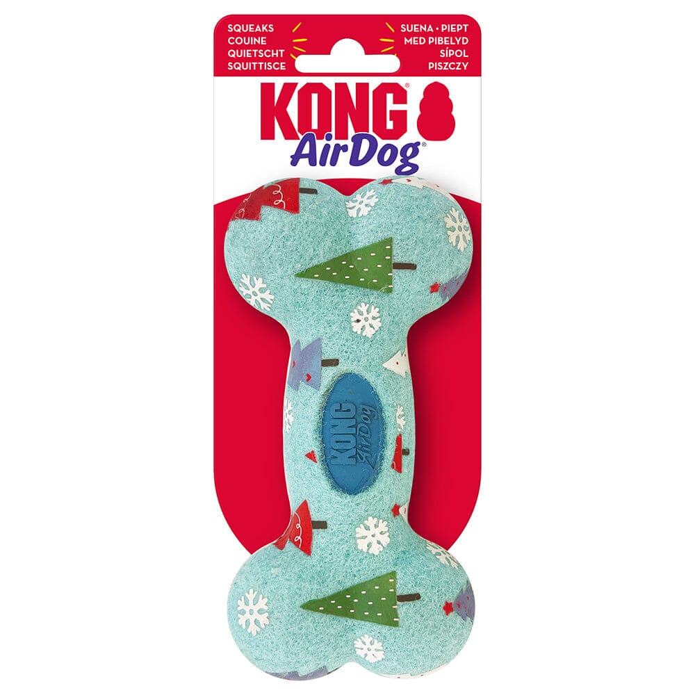 Kong Holiday AirDog Squeaker Bone Tennis Squeak and Fetch Dog Toy - Medium Default Title