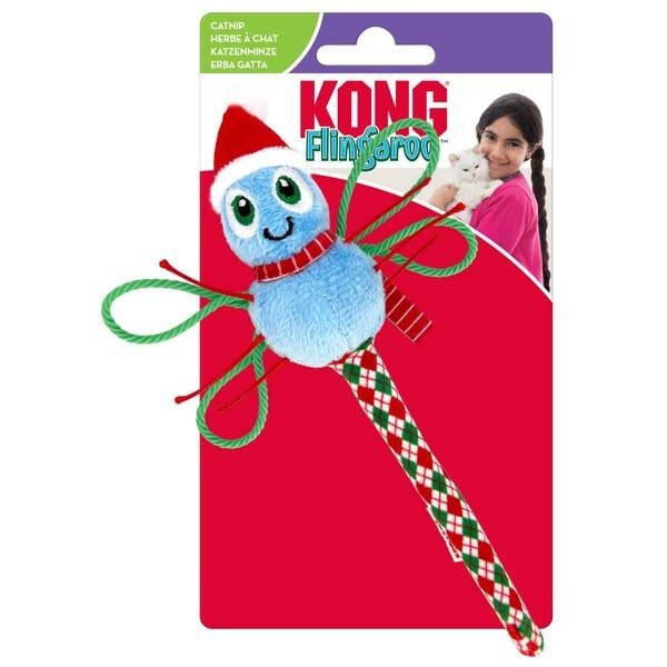 Kong Holiday Flingaroo Dragonfly Teaser Wand and Plush Catnip Cat Toy Default Title