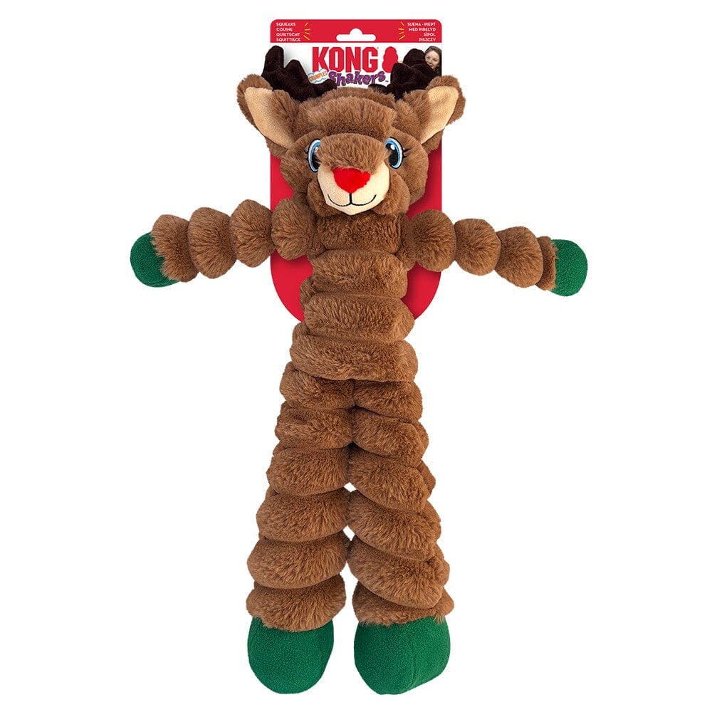 Kong Holiday Shakers Crumples Reindeer Squeak and Plush Dog Toy - Extra Large Default Title