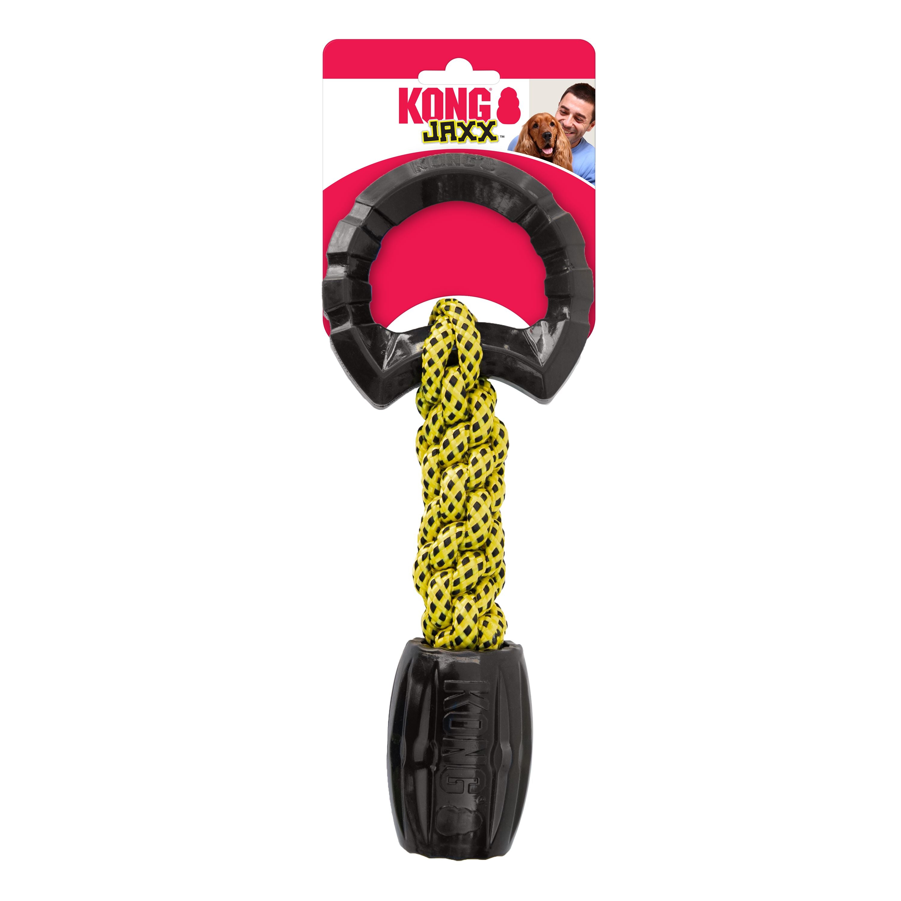Kong Jaxx Braided Tug and Rope Durable Rubber Dog Toy - Large