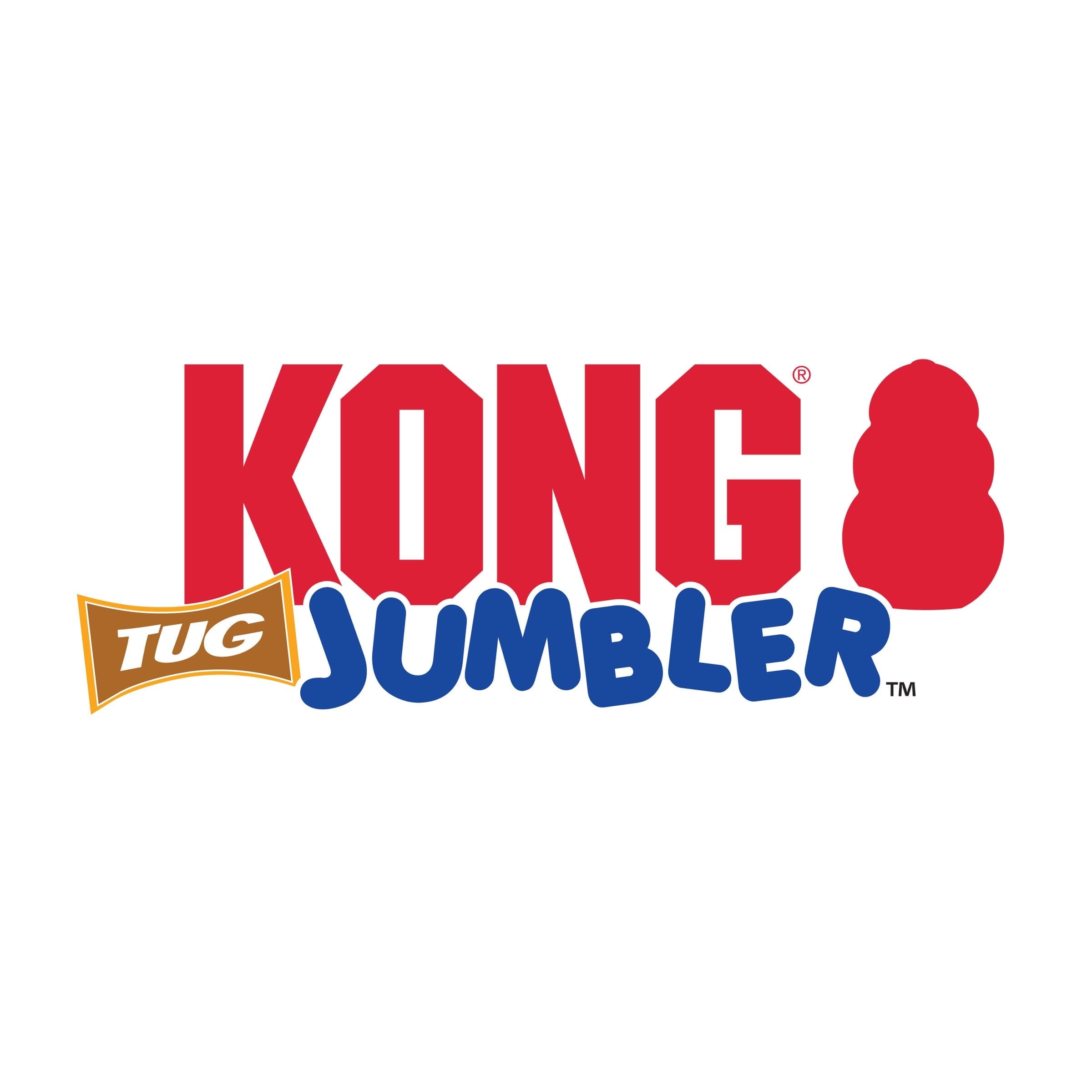 Kong Jumbler Tug Fetch and Chew Inner Tennis Ball and Rubber Dog Toy - Medium/Large  