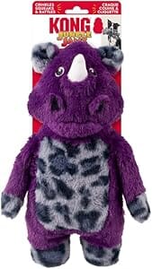 Kong Jungle Jamz Phino Crinkle Rattle and Squeaking Plush Dog Toy - Medium/Large Default Title