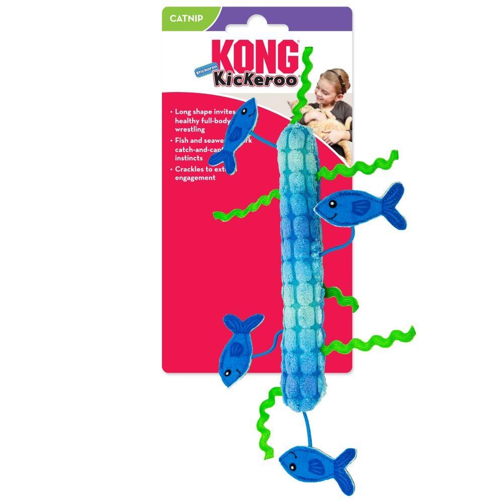 Kickerroo Kong Kickeroo Stickaroo Fish Crinkle Catnip Cat Toy – Pet Life