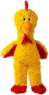 Kong Knots Chicken Internally Knotted Low-Stuffing Squeak and Plush Dog Toy - Yellow