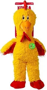 Kong Knots Chicken Internally Knotted Low-Stuffing Squeak and Plush Dog Toy - Yellow Extra Large