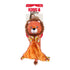 Kong Knots Flatz Lion Internally Knotted and Squeak Dog Toy - Yellow - Medium/Large