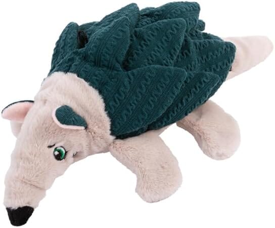 Kong Layerz Forage Armadillo Treat-Pocketed Snuffle Crackle and Squeak Plush Dog Toy - Medium