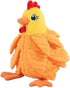 Kong Layerz Forage Hen Treat-Pocketed Snuffle Crackle and Squeak Plush Dog Toy - Medium