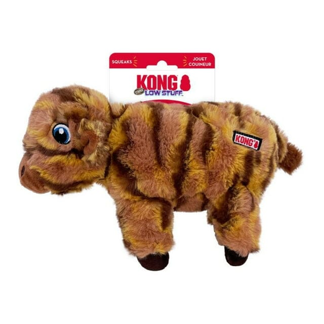 Kong Low Stuff Stripes Cow Low-Stuffing Squeak and Plush Dog Toy - Medium Default Title