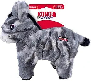 Kong Low Stuff Stripes Donkey Low-Stuffing Squeak and Plush Dog Toy - Medium Default Title