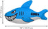Kong Maxx Ballistic Shark Puncture-Proof Dual-Layered Squeak and Nylon Plush Dog Toy - Medium
