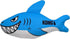 Kong Maxx Ballistic Shark Puncture-Proof Dual-Layered Squeak and Nylon Plush Dog Toy - Medium