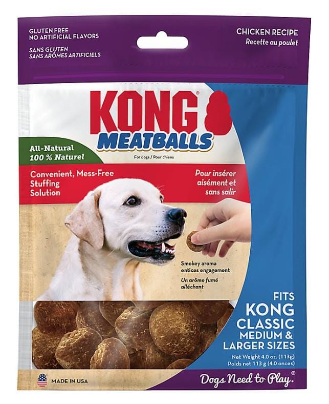 Kong Meatballs for Dogs Dog Toy Stuffing Chewy Dog Treats - Chicken - 4 Oz  