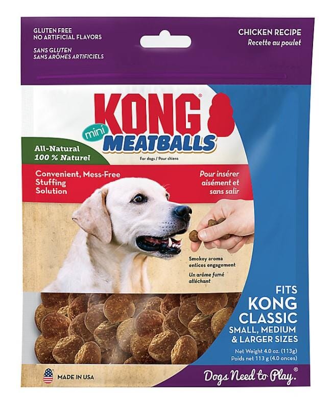 Kong Mini Meatballs for Dogs Dog Toy Stuffing Chewy Dog Treats - Chicken - 4 Oz  