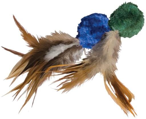 Kong Naturals Crinkle Ball with Feathers Catnip Cat Toy  