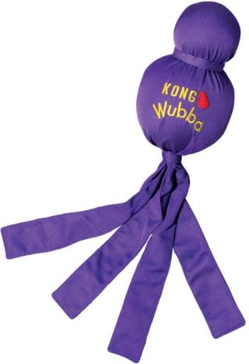 Kong Original Wubba Tug and Fetch Squeaking Nylon Dog Toy - Assorted - Small  