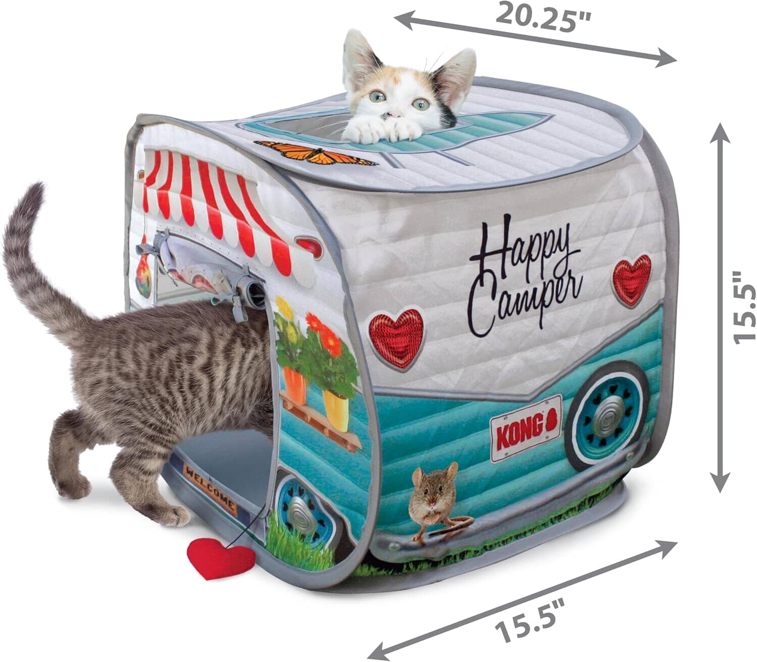 Kong Play Spaces Camper Pop-Open Travel Cat Tent