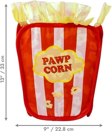 Kong Play Spaces Pawpcorn Pop-Up Interactive Cat Hideout with Crinkle Toy and Windows