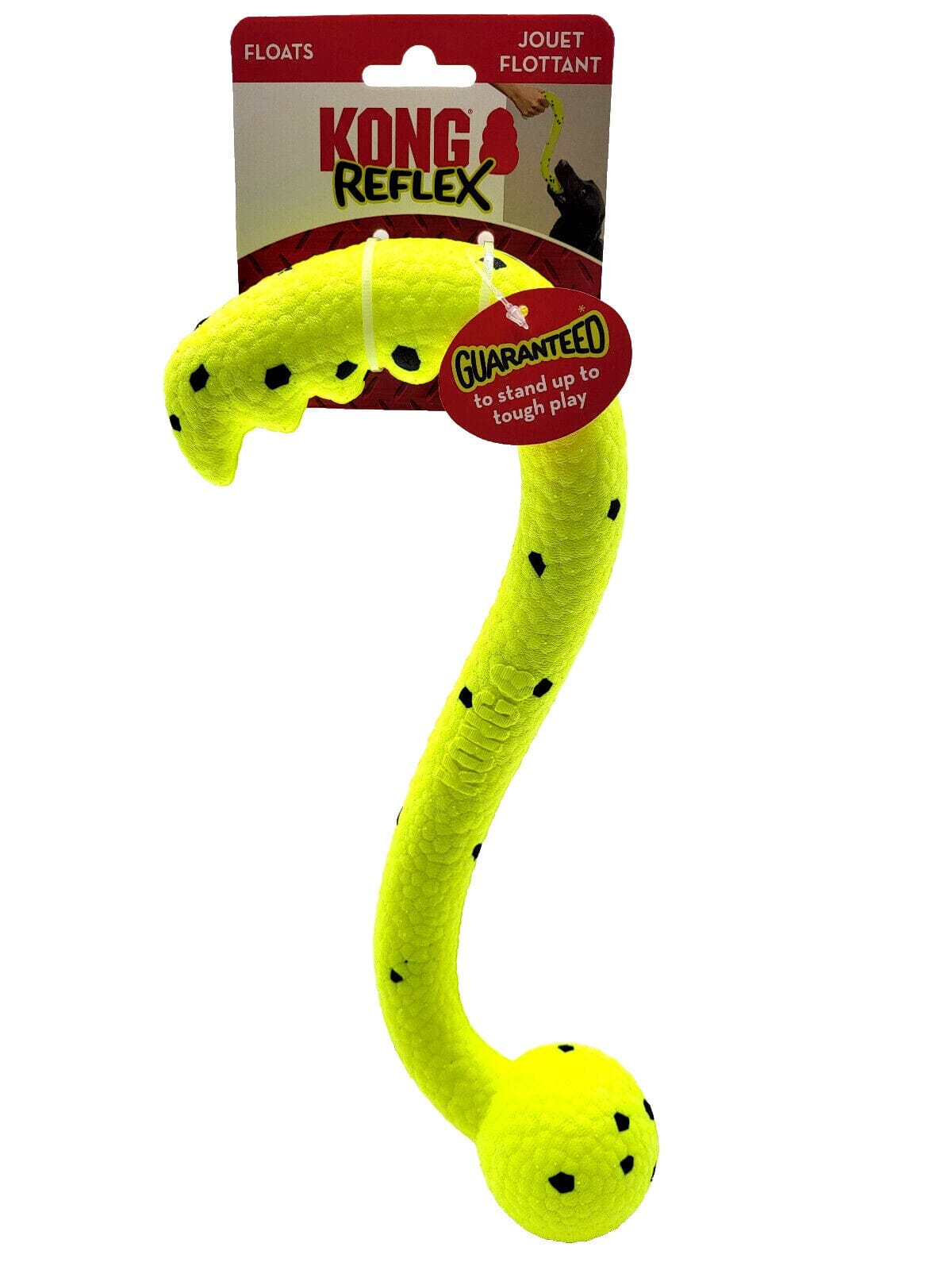 Kong Reflex Tug N' Fetch Durable TPU Foam Fetch and Floating Dog Toy - Yellow Default Title