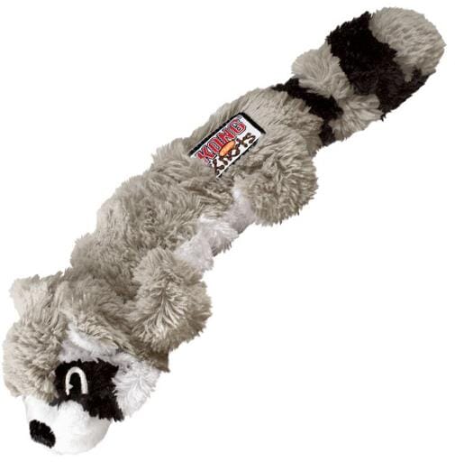 Kong Scrunch Knots Raccoon Squeak and Plush Dog Toy  