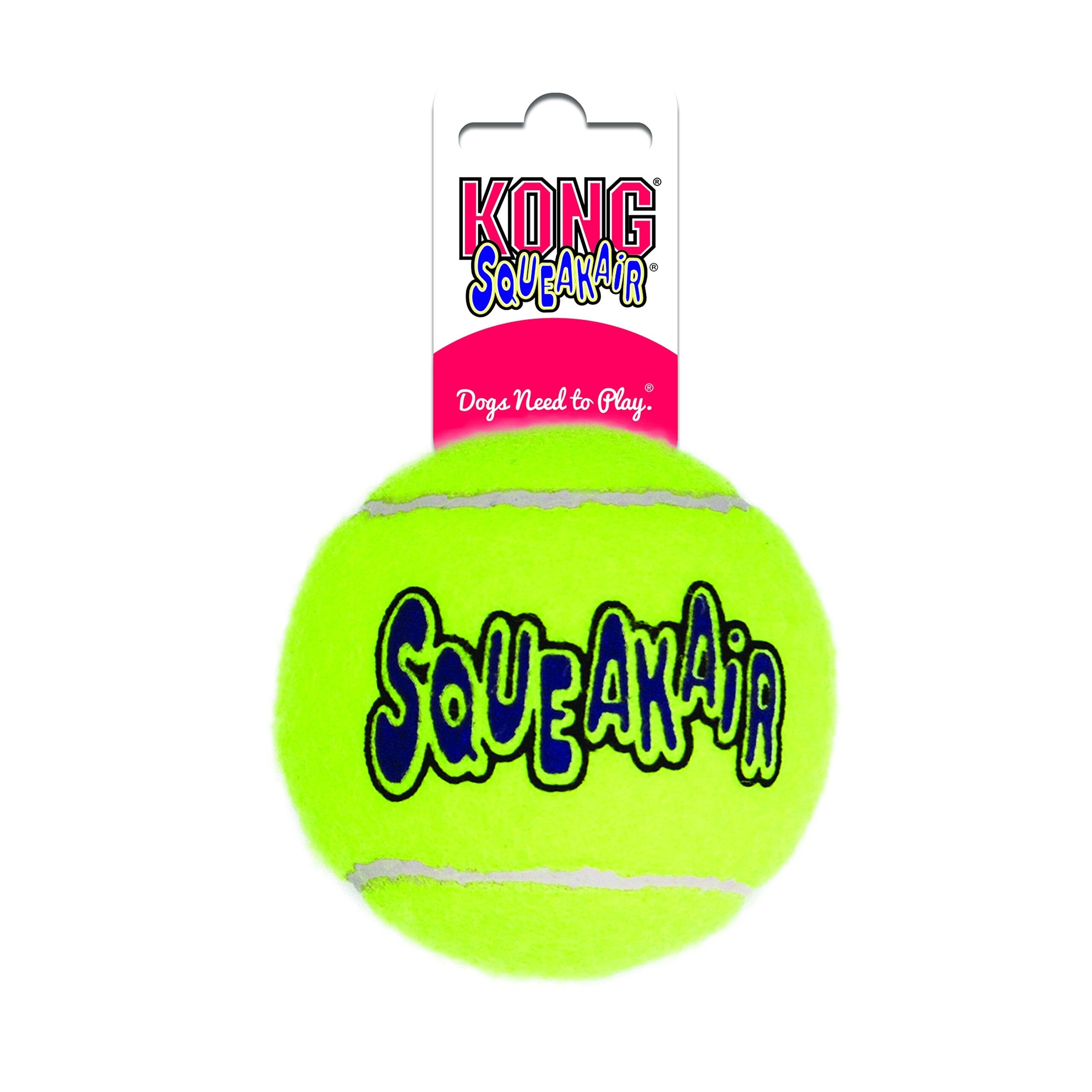 Kong SqueakAir Tennis Ball Squeaker Felt Dog Toy - Single  