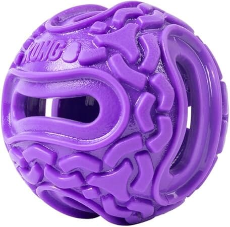 Kong Squeez Flex Ball Bully Stick and Treat-Holding Chew and Fetch Rubber Dog Toy