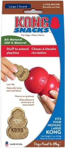 Kong Stuff N' Snack Natural Liver Dog Treats - Compatible with Kong Dog Toys - Large  