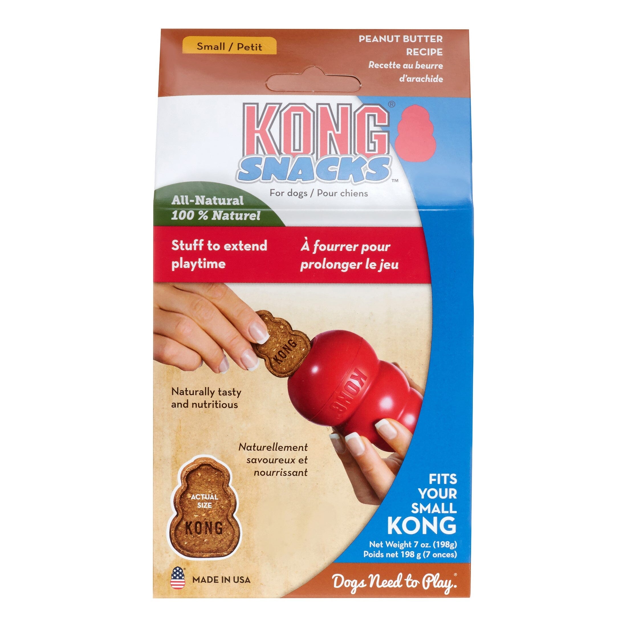 Kong Stuff'N Snacks Peanut Butter Biscuits Soft and Chewy Dog Treats Small - For Small Kong Toys