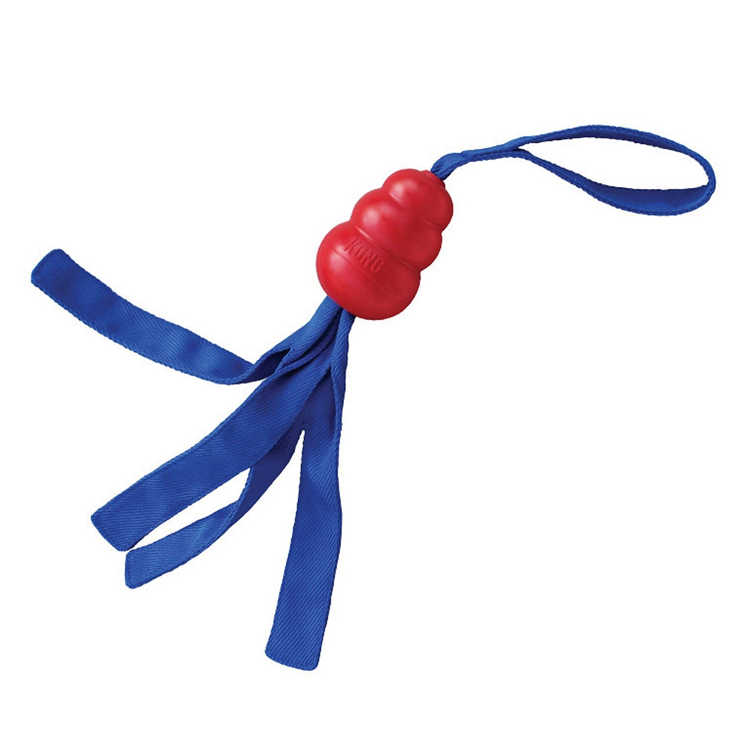 Kong Tails Classic Kong and Nylon Combination Tug and Fetch Dog Toy - Blue and Red - Large Default Title