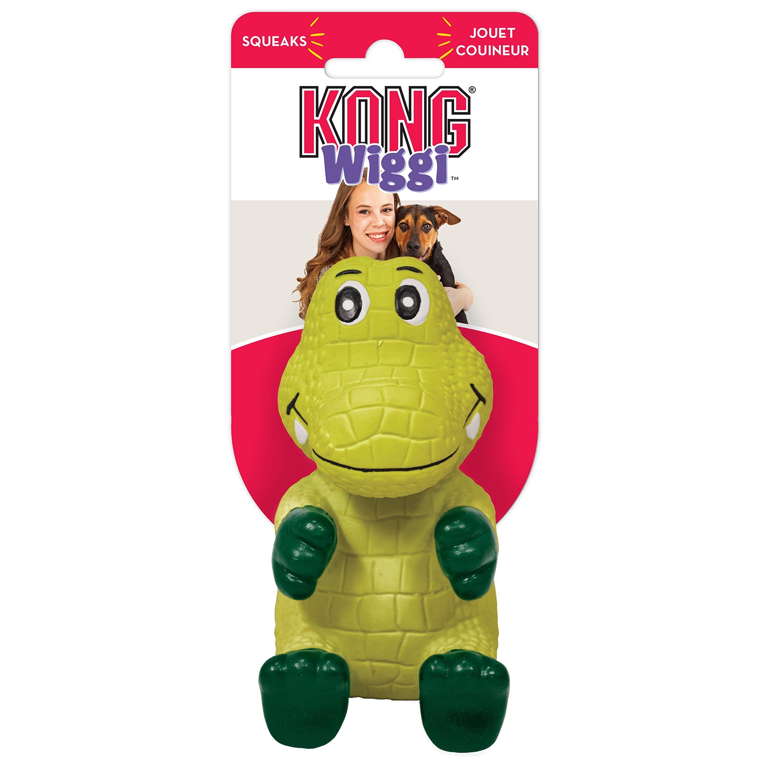 Kong Wiggi Alligator Dog Toy  