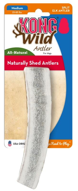 Kong Wild Antler Split Natural Dog Chews - Medium  