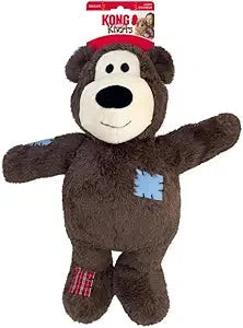 Kong Wild Knots Bear Internally-Knonned Low-Stuffing Squeak and Plush Dog Toy - Assorted - Jumbo Default Title