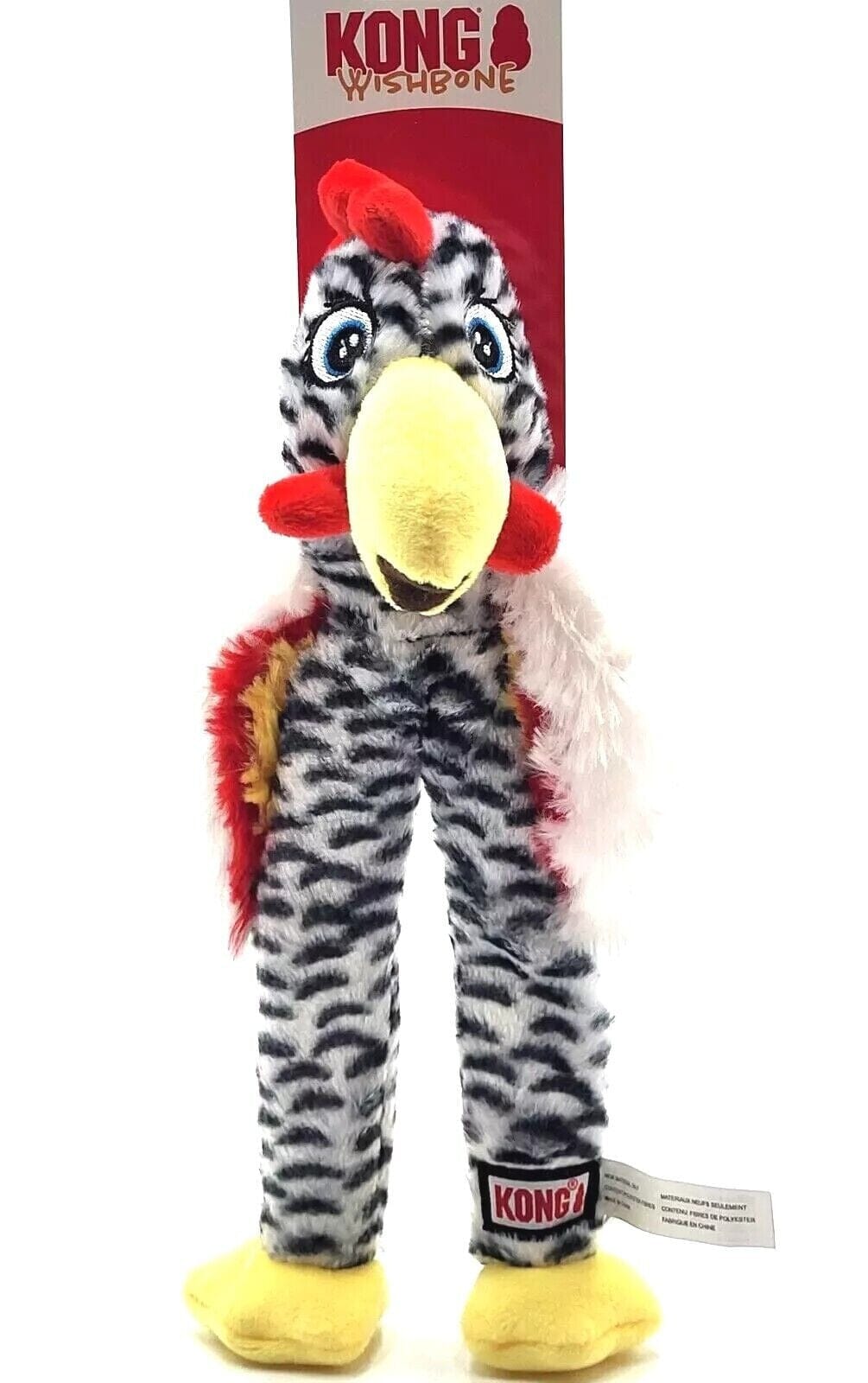 Kong Wishbone Bird Internally-Roped Squeak and Plush Dog Toy - Assorted - Medium Default Title