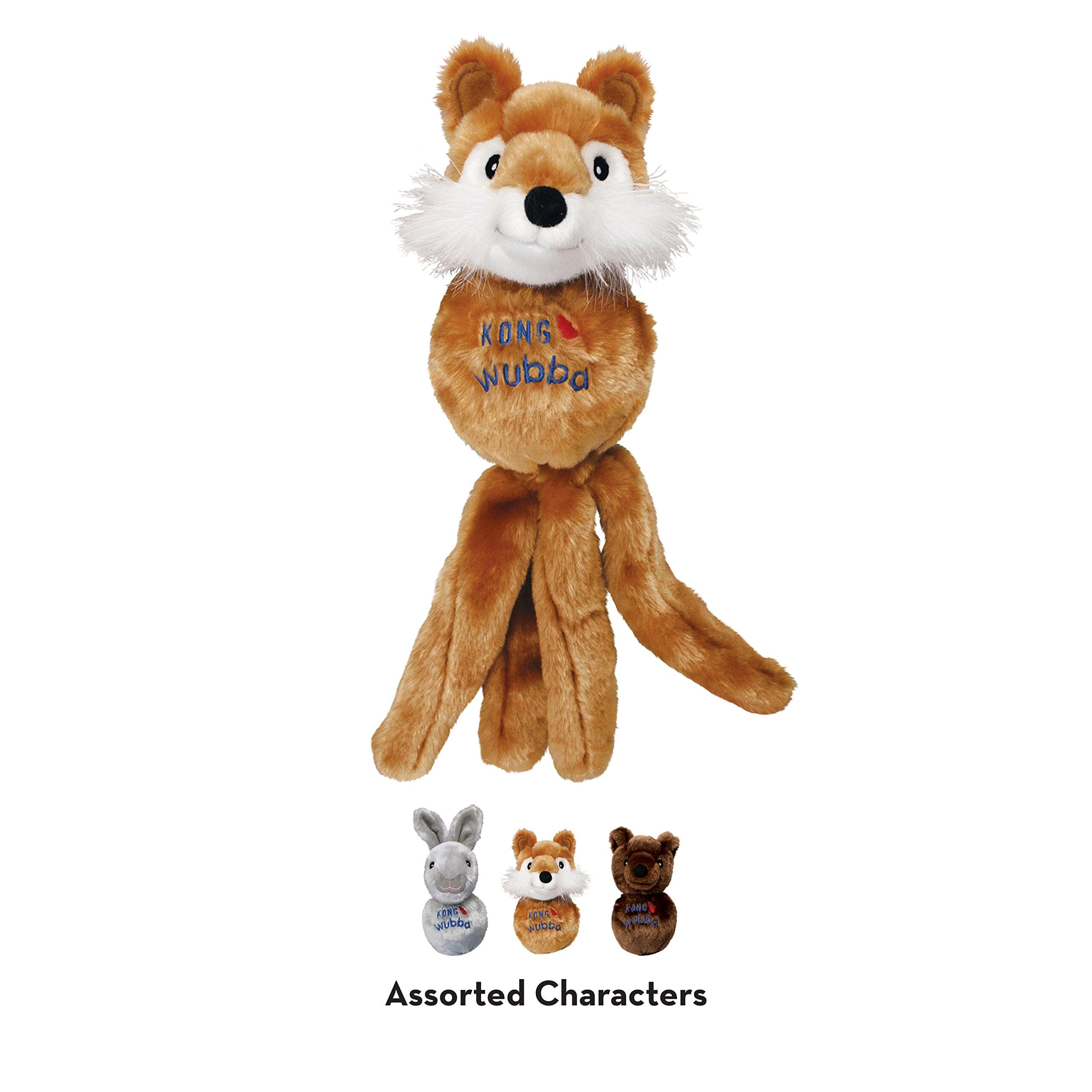 Kong Wubba Friends Squeaky Plush Dog Toys - Assorted  