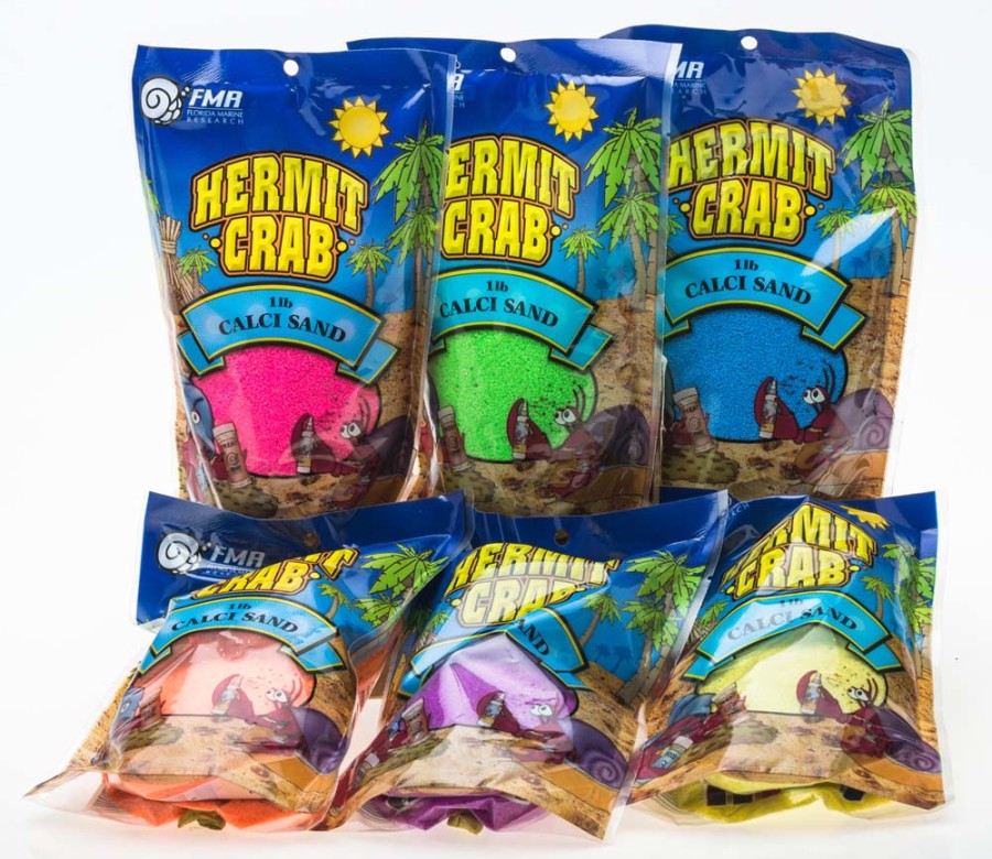 Florida Marine Research Hermit Crab Calcium Sand Assorted- Neon - 1 lb