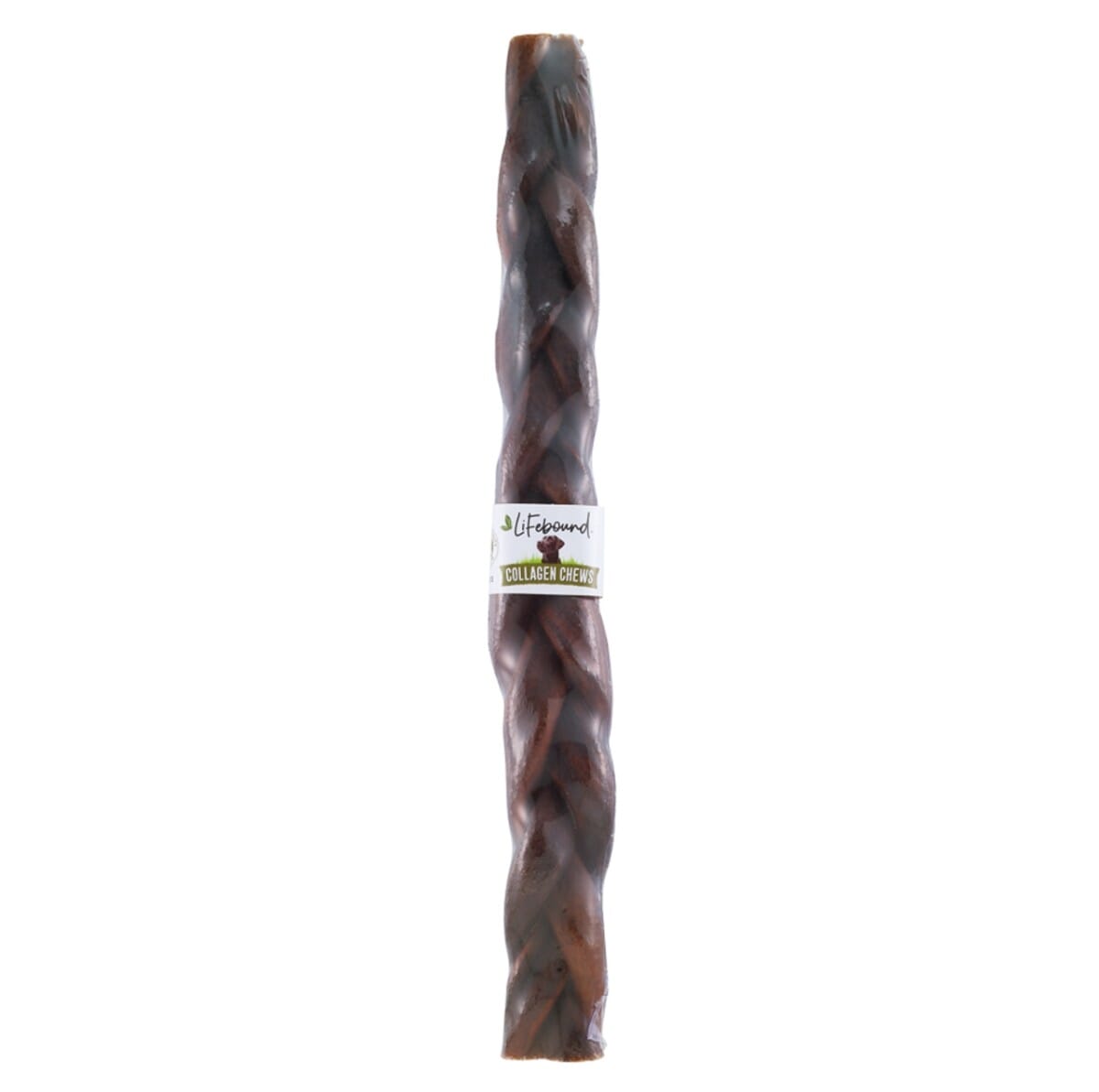 Lennox Lifebound Braided Collagen Bully Sticks Natural Dog Chews 12 Inch - 25 Count