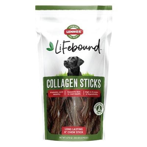 Lennox Lifebound Collagen Bully Sticks Natural Dog Chews - 6 Inch - 5 Count Default Title