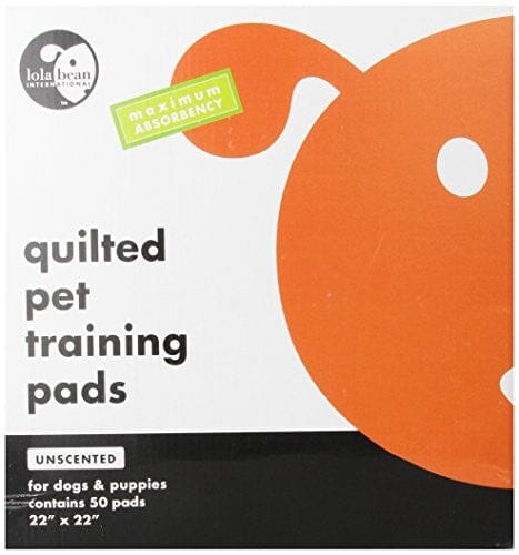 Lola Bean Quilted Training Pads 22" x 22" Unscented - 50 Count