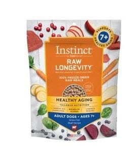 Longevity Healthy Aging Beef Bites Adult 7+ 100% Freeze-Dried Raw Dog Food 5 Ounce