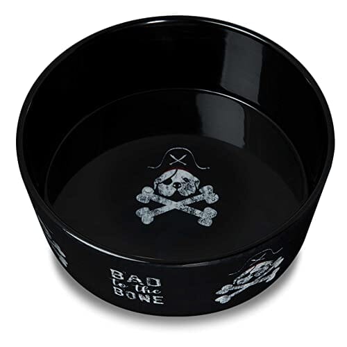 Loving Pets Anti-Skid Dolce Moderno Bad-To-The-Bone Plastic Cat and Dog Bowl
