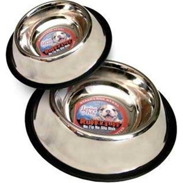 Loving Pets Anti-Skid Standard Stainless Steel Cat and Dog Dish Bowl 16 Ounce